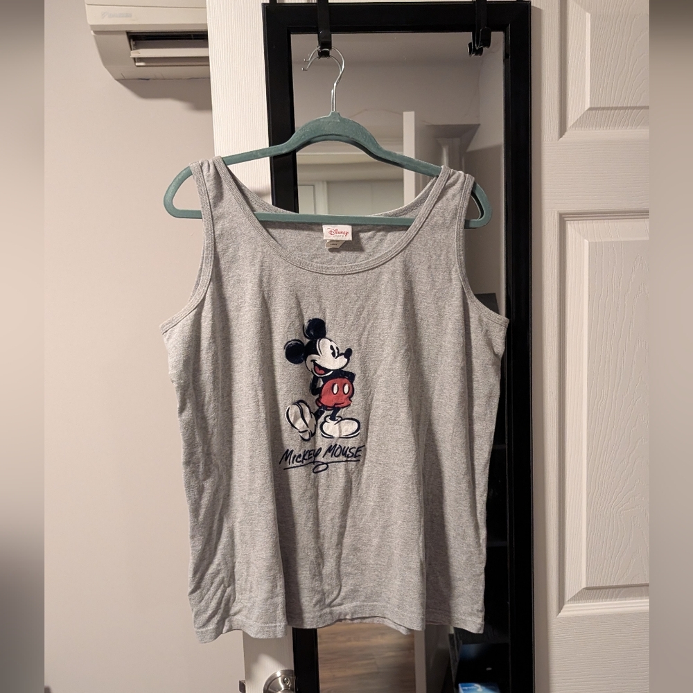 Disney Gray Tank Top with Mickey Mouse Design